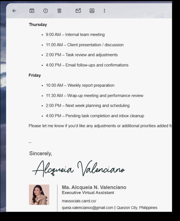 Professional email signature