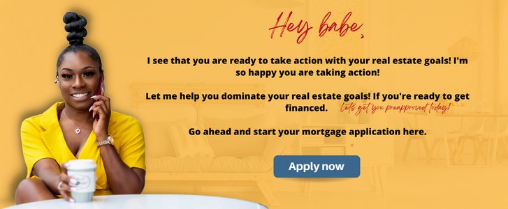 Real estate website graphic — mortgage application banner