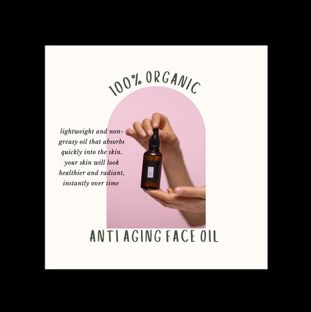 Skincare graphic — anti aging face oil