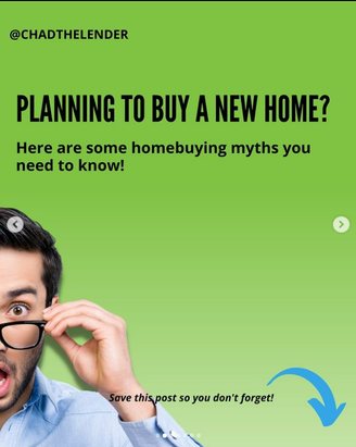 Instagram carousel slide — homebuying myths